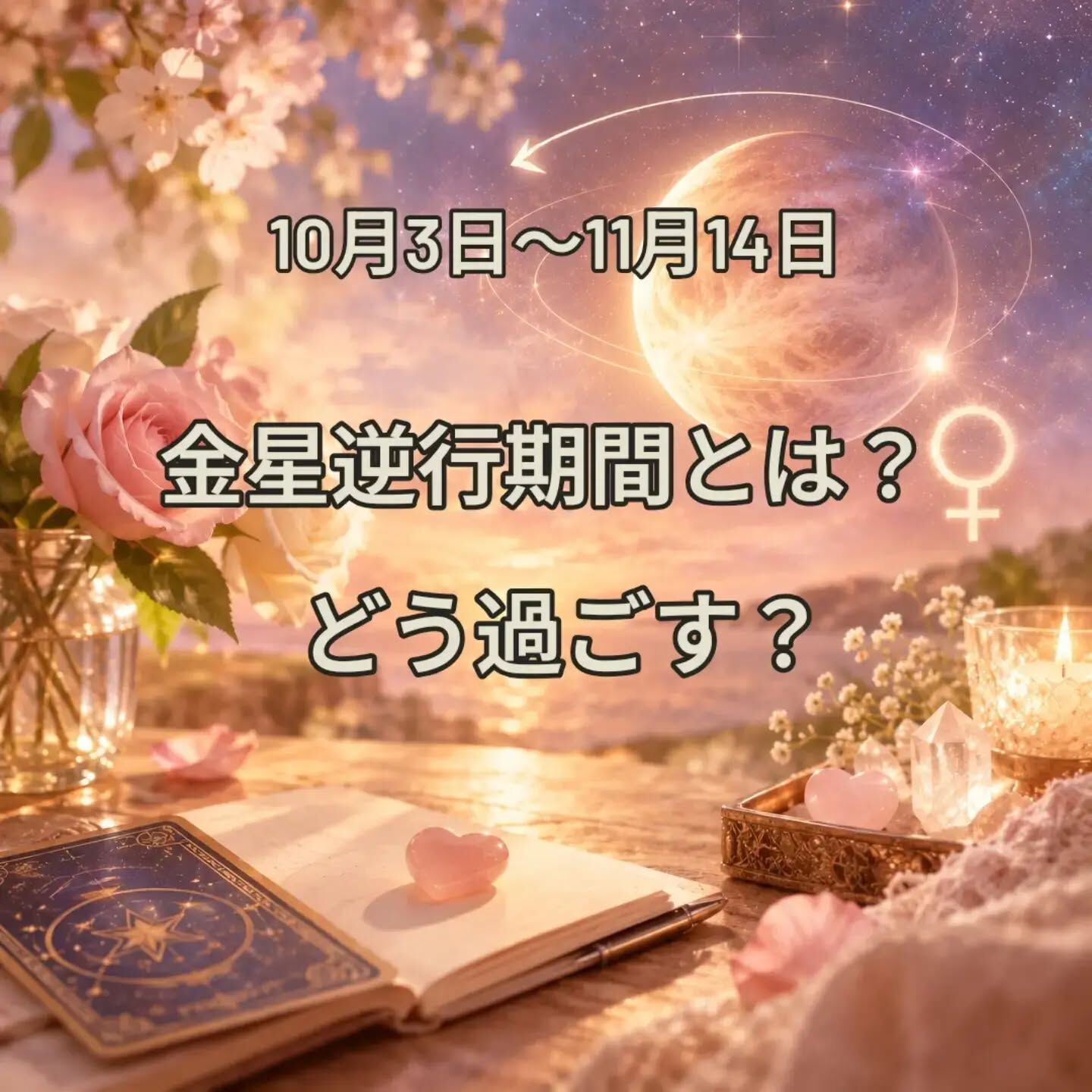 本日10月3日から愛と美を象徴する「金星」が逆行を始めます
